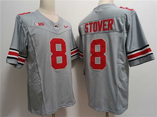 Mens Ohio State Buckeyes #8 Cade Stover Gray 2023 F.U.S.E. Limited Stitched Jersey->ohio state buckeyes->NCAA Jersey